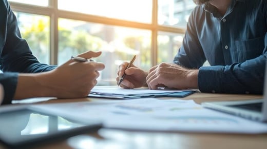 a manager providing a review HEAG Adobe